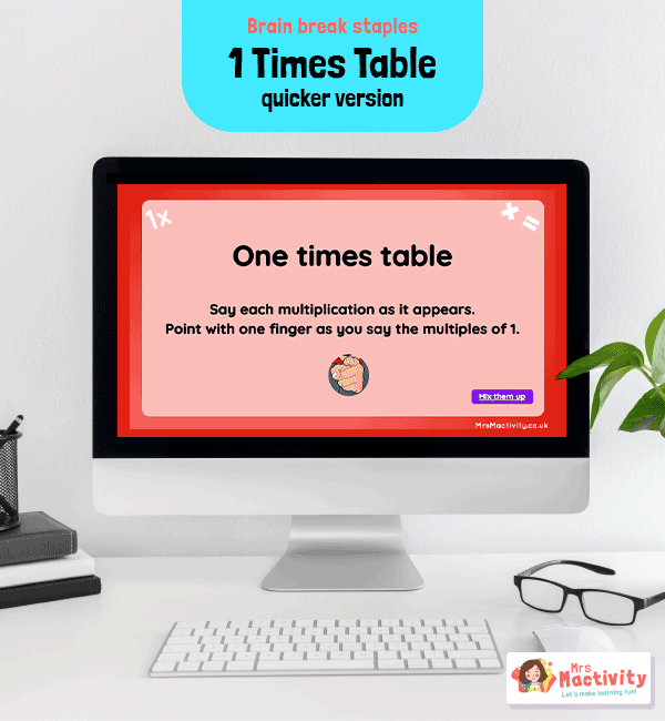1 Times Table Practice PowerPoint