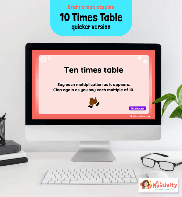 10 Times Table Practice PowerPoint