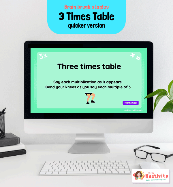 3 times table practice powerpoint