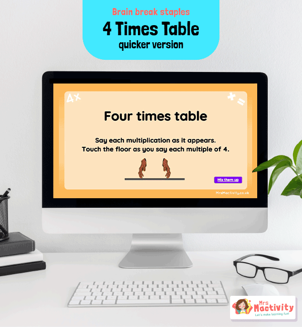 4 Times Table Practice PowerPoint