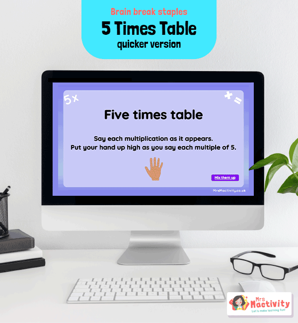 5 Times Table Practice PowerPoint