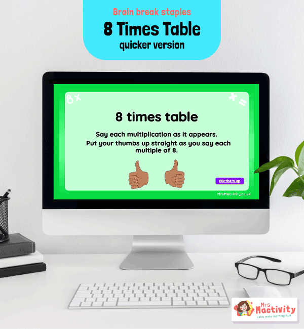 8 Times Table Practice PowerPoint
