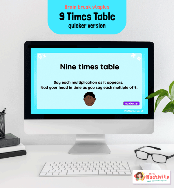 9 Times Table Practice PowerPoint
