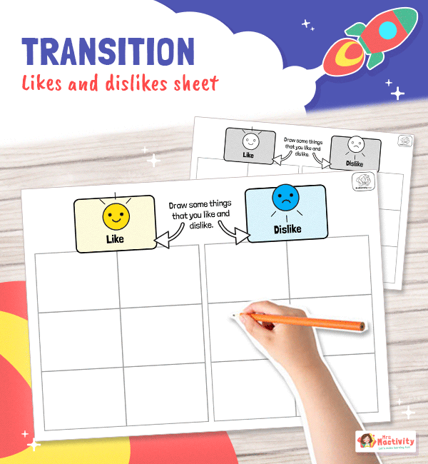 Get to know your class better with our Likes and Dislikes Drawing Worksheet. Ideal for transition and the first week of term.
