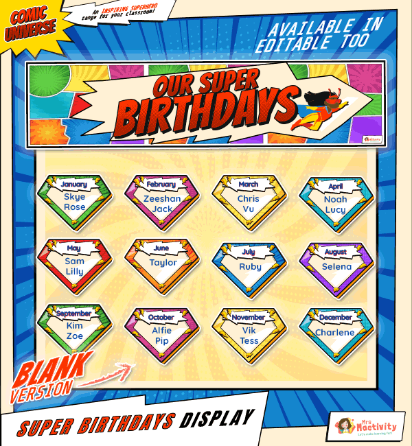 Comic Universe: Birthday Display Pack