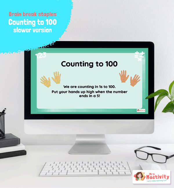 Counting to 100 PowerPoint Activity- Quicker Version