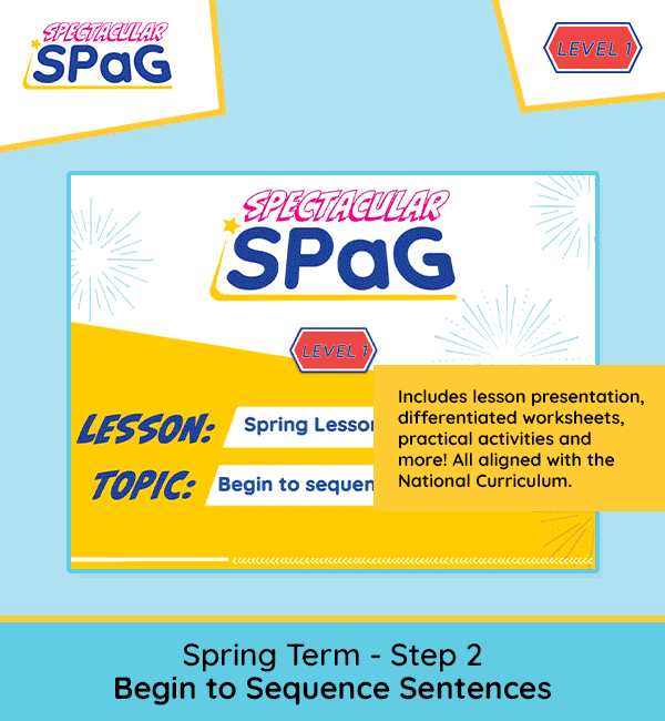 SPaG Scheme Year 1 Spring Lesson 2: Begin to Sequence Sentences
