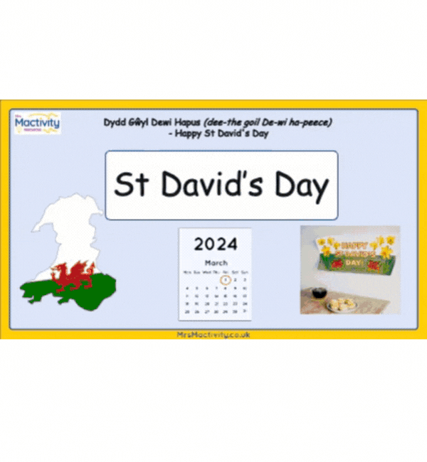Help your pupils find out more about St David's Day with this St David's Day Information PowerPoint.